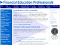Screenshot of the old Financial Education Professionals website